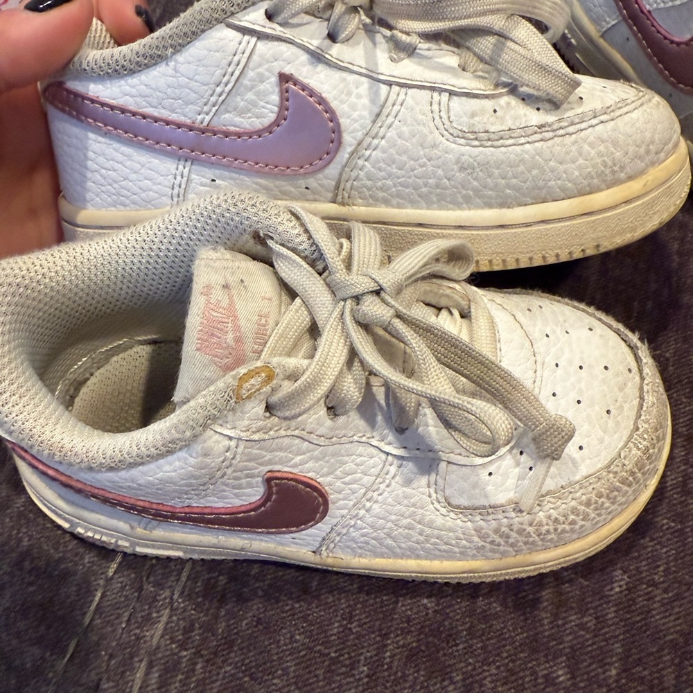 Pink And Rose Gold Toddler Air Force 1s